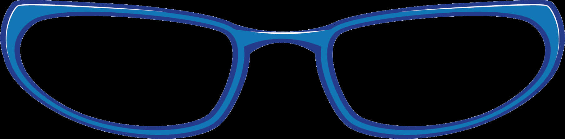 Blue Frame Eyeglasses Isolated PNG Image