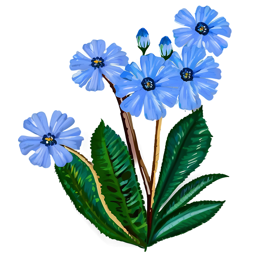 Blue Garden Flower Png Cvt PNG Image