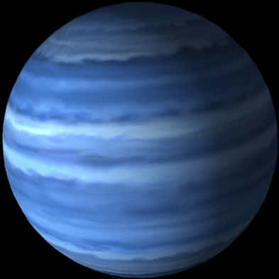 Blue Gas Giant_ Render PNG Image