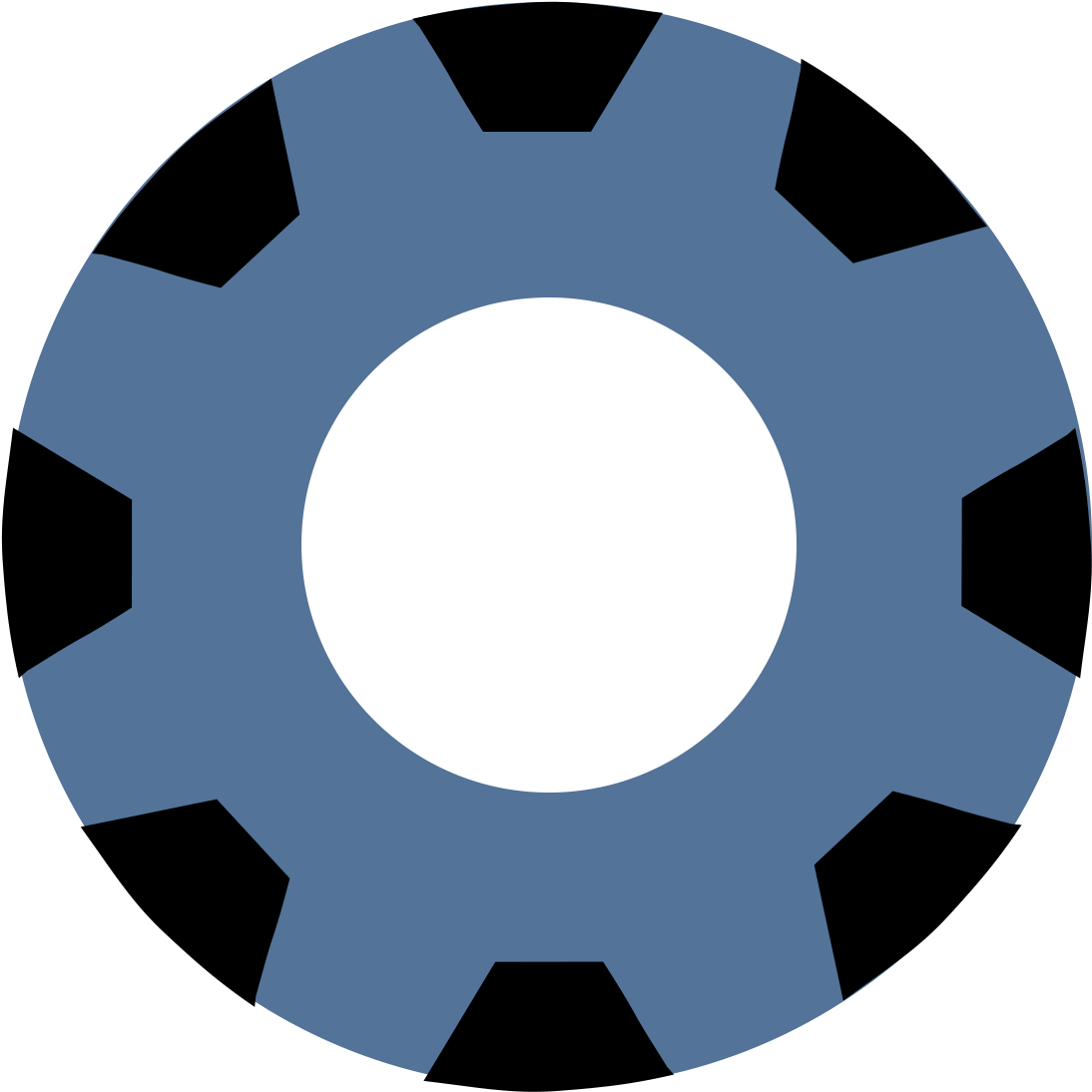 Blue Gear Icon Vector PNG Image