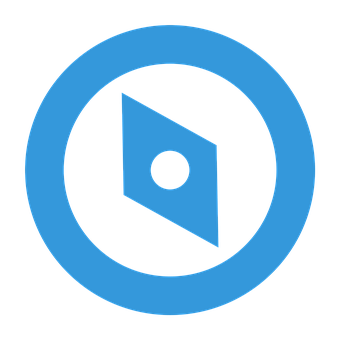 Blue Geometric Icon PNG Image