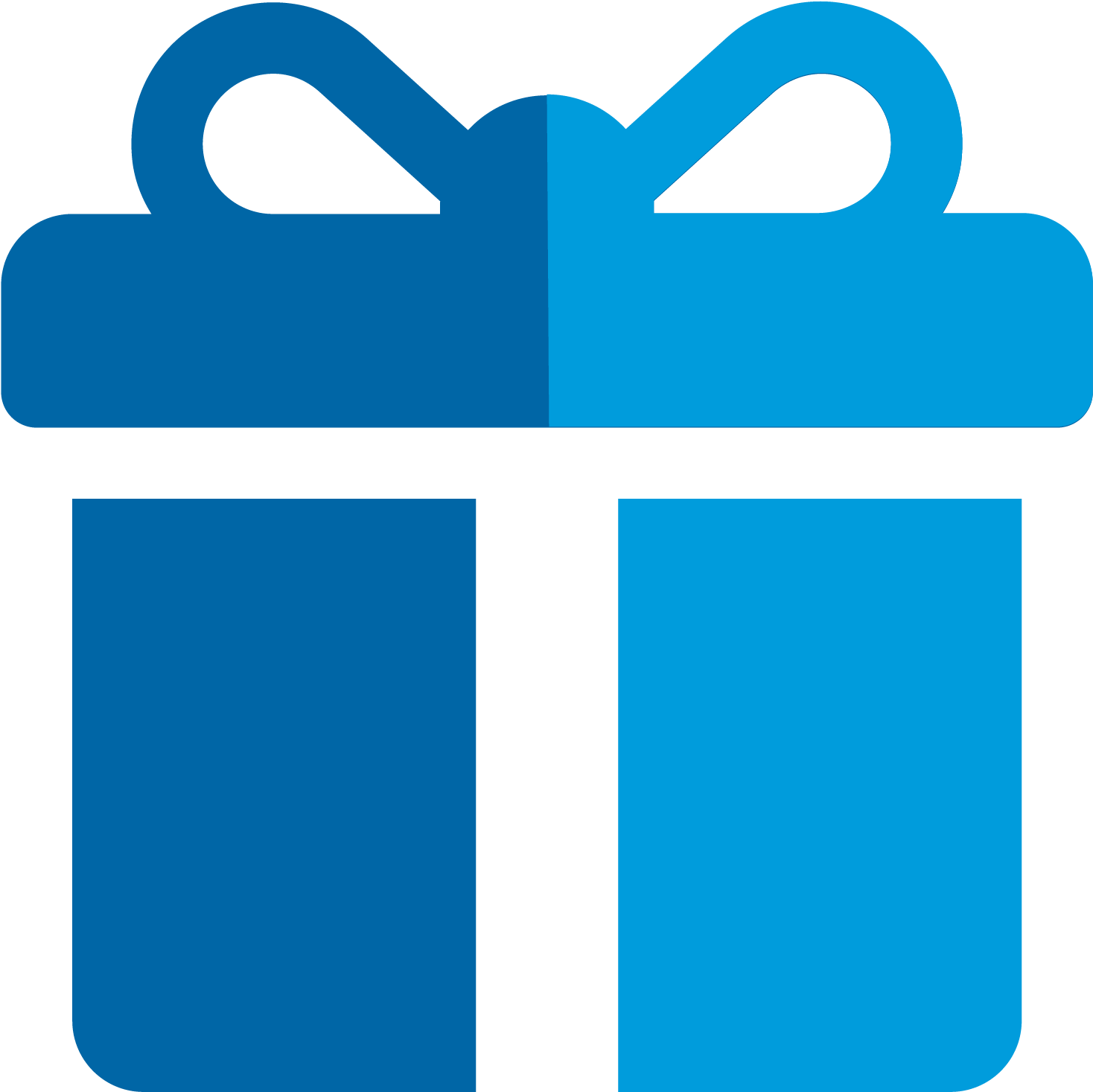 Blue Gift Icon PNG Image