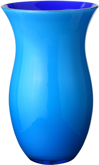 Blue Glass Vase Elegant Design.png PNG Image