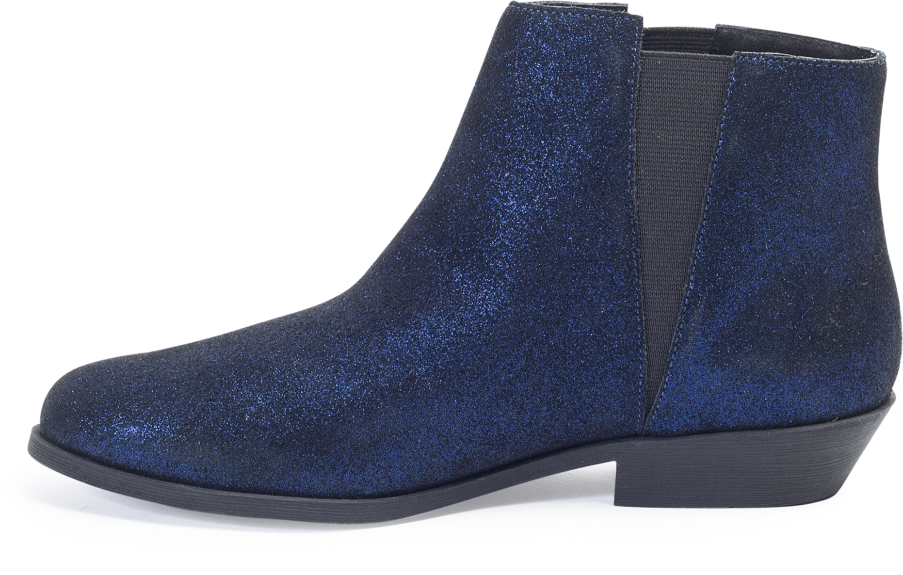 Blue Glitter Ankle Boot PNG Image