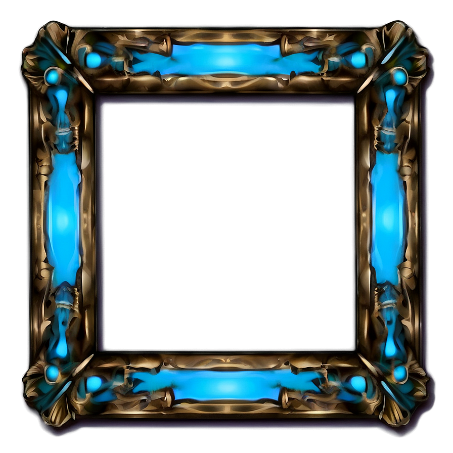 Blue Glow Frame Png Fyh60 PNG Image