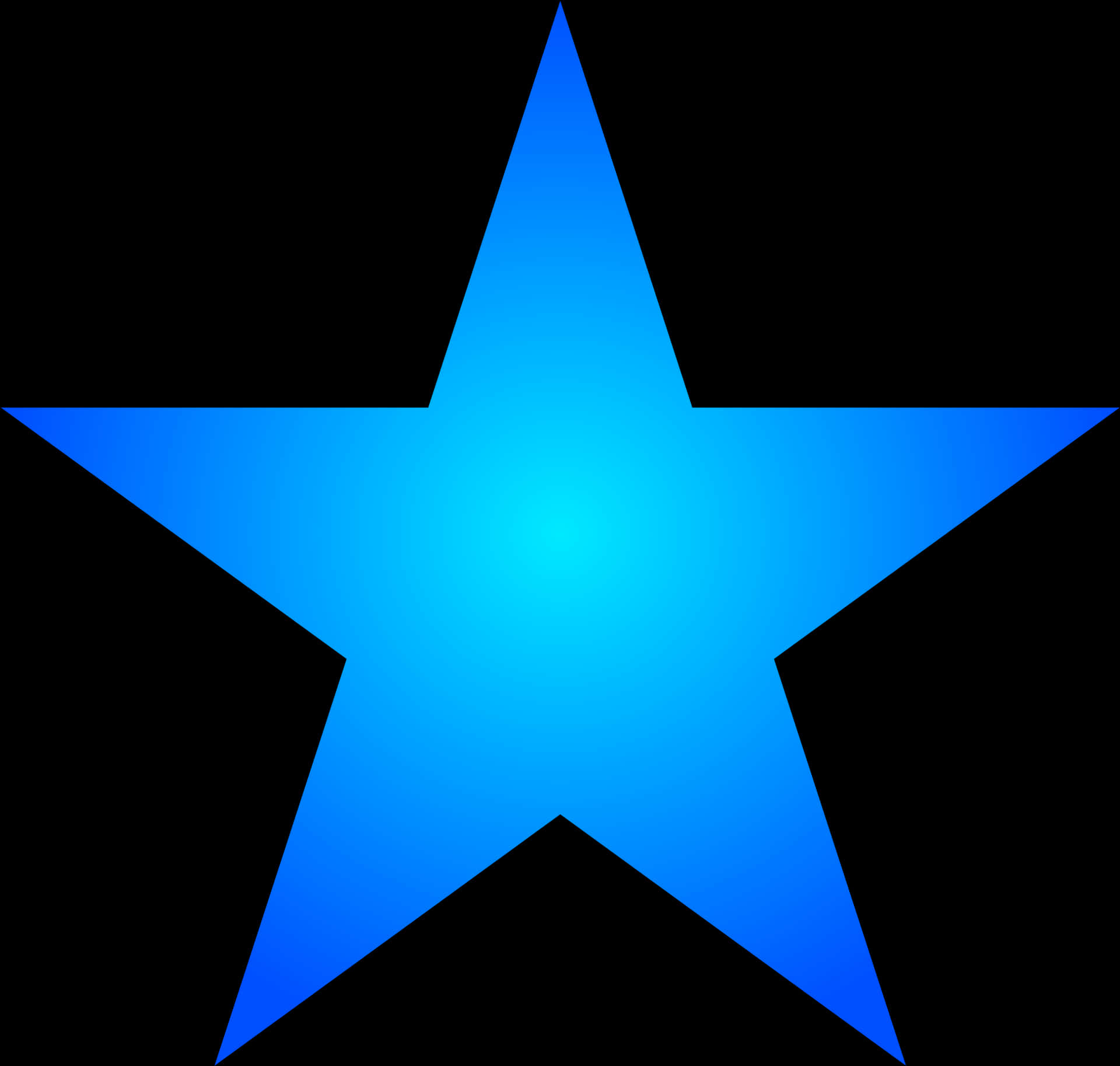 Blue Gradient Star Graphic PNG Image