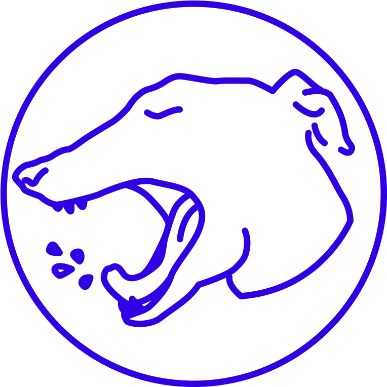 Blue Greyhound Graphic PNG Image