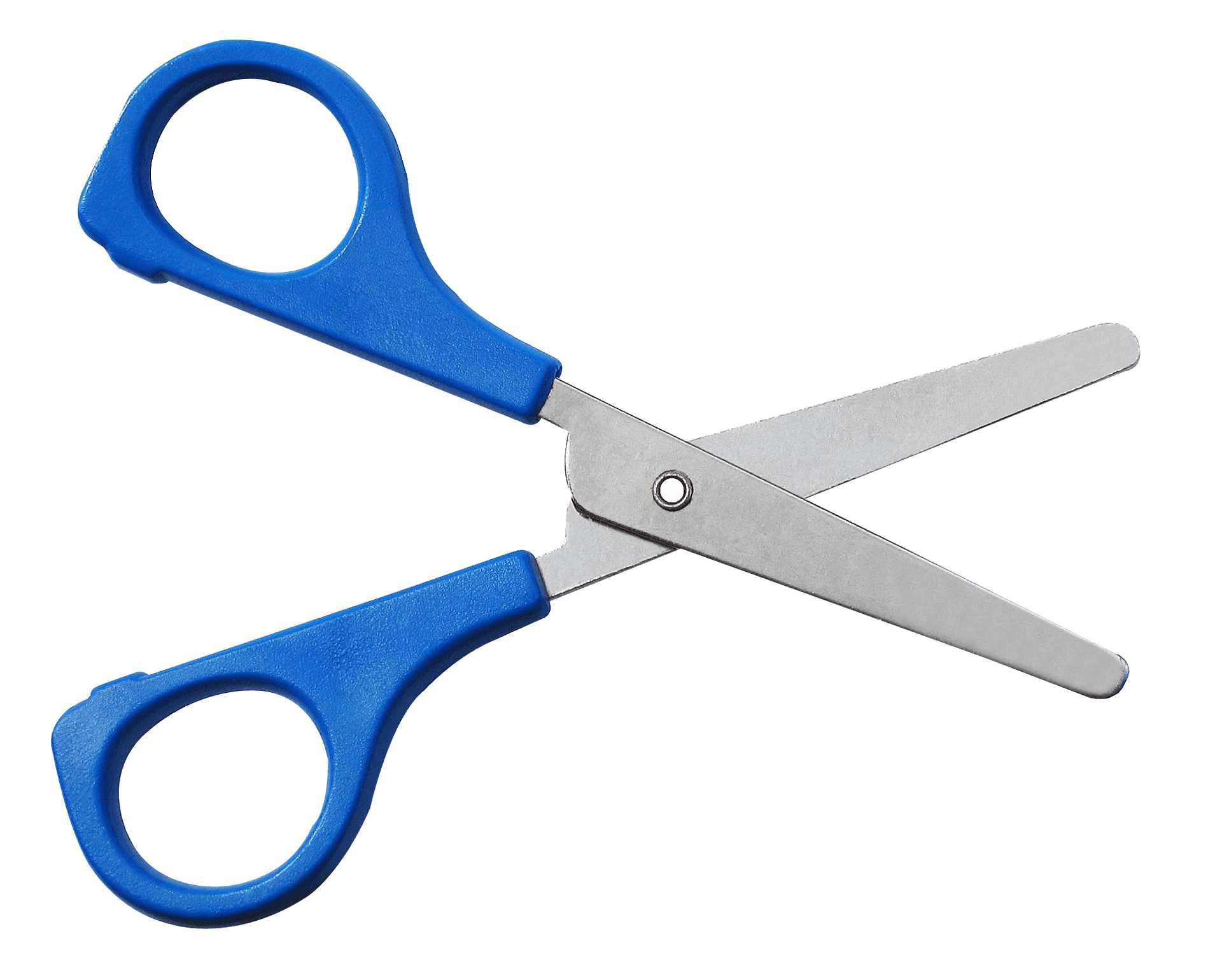 Blue Handled Scissors Open PNG Image