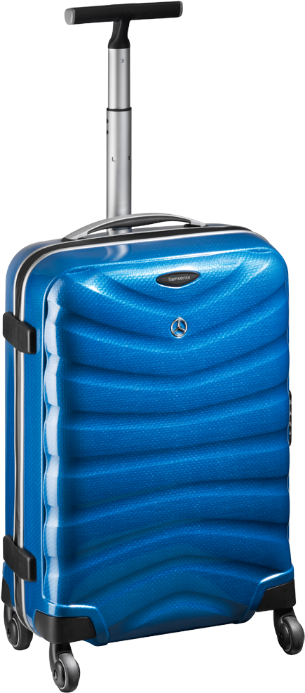 Blue Hardshell Carry On Suitcase PNG Image