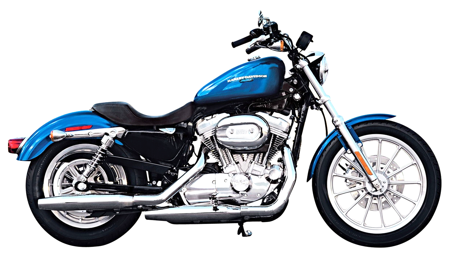 Blue Harley Davidson Motorcycle PNG Image