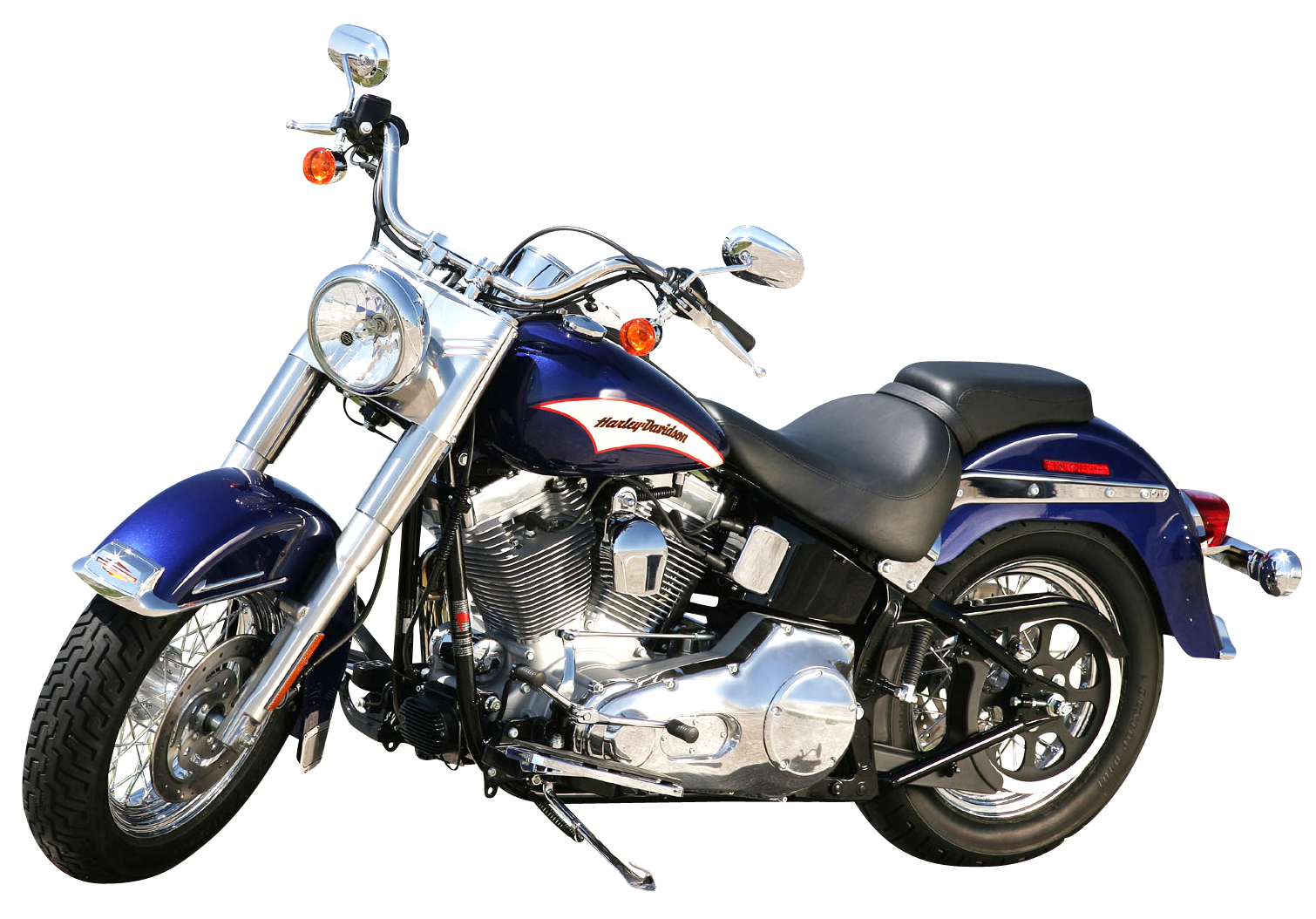 Blue Harley Davidson Motorcycle PNG Image