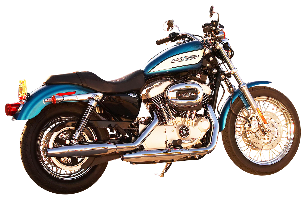 Blue Harley Davidson Motorcycle PNG Image