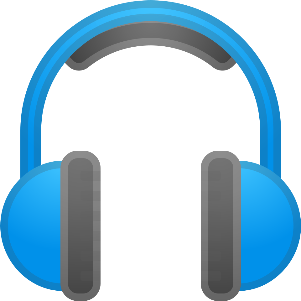 Blue Headphones Icon PNG Image