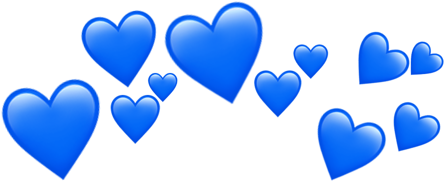 Blue Heart Filter Overlay PNG Image