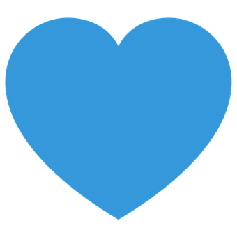 Blue Heart Icon PNG Image