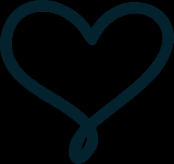 Blue_ Heart_ Outline_ Graphic PNG Image