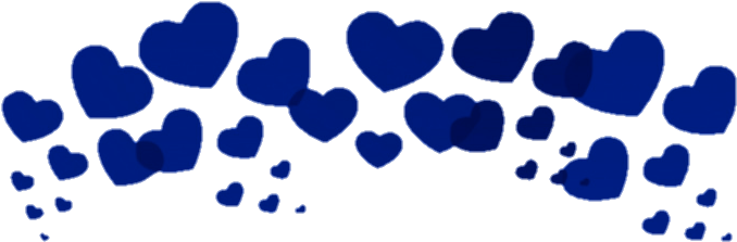 Blue Heart Pattern Background PNG Image