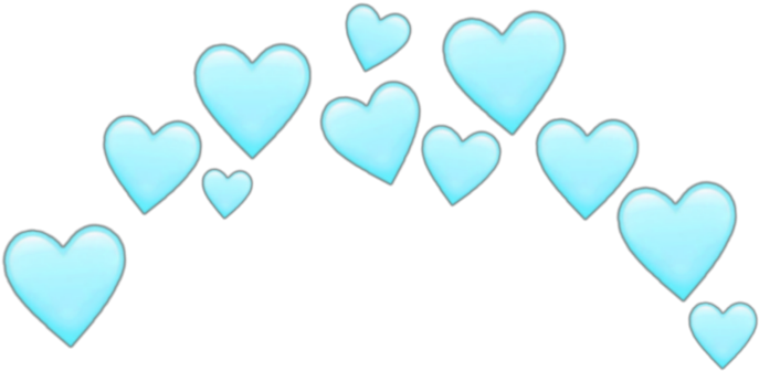 Blue Heart Pattern PNG Image