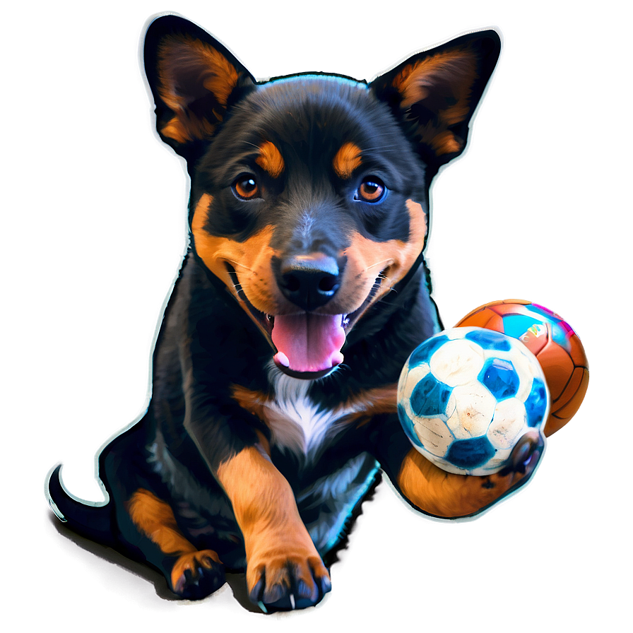 Blue Heeler With Ball Png 26 PNG Image