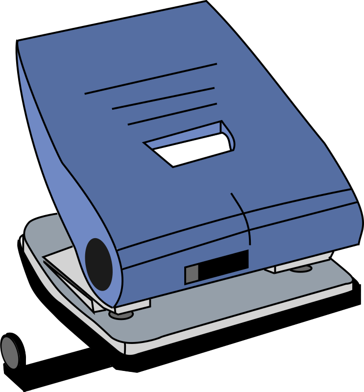 Blue Hole Puncher Illustration PNG Image