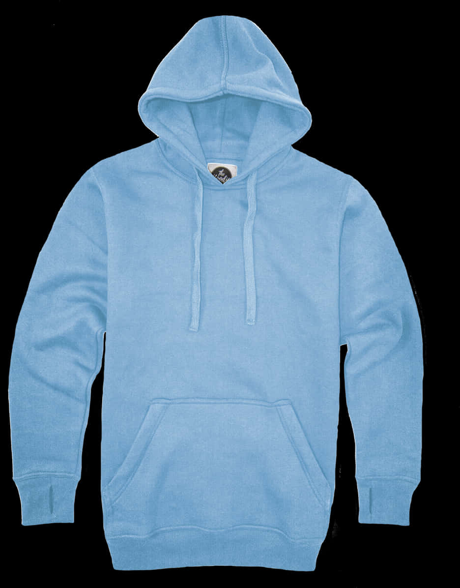 Blue Hoodie Black Background PNG Image