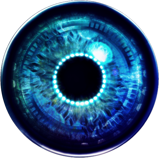 Blue Human Iris Closeup PNG Image