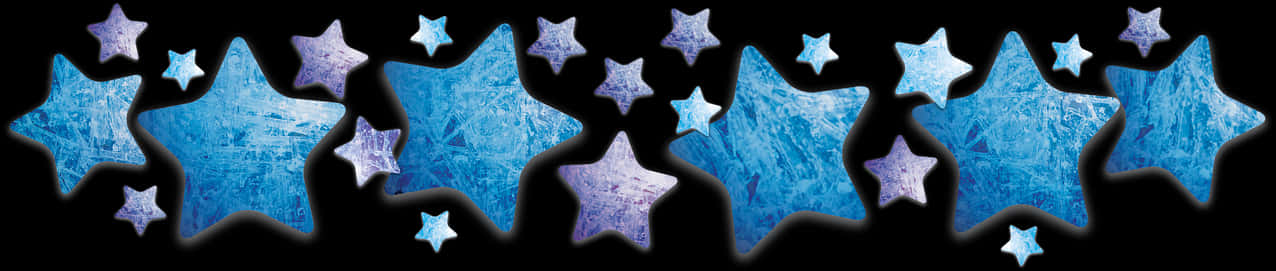 Blue_ Ice_ Texture_ Stars_ Pattern PNG Image