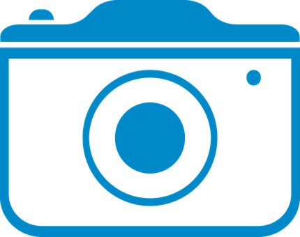 Blue Icon Camera Graphic PNG Image