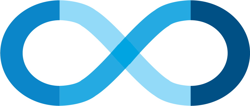 Blue Infinity Symbol Graphic PNG Image