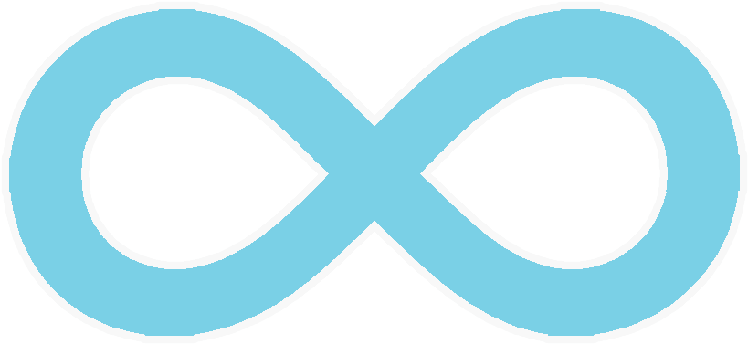 Blue Infinity Symbol Graphic PNG Image