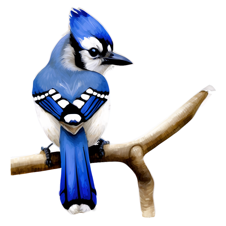 Blue Jay In Watercolor Splash Png 06262024 PNG Image