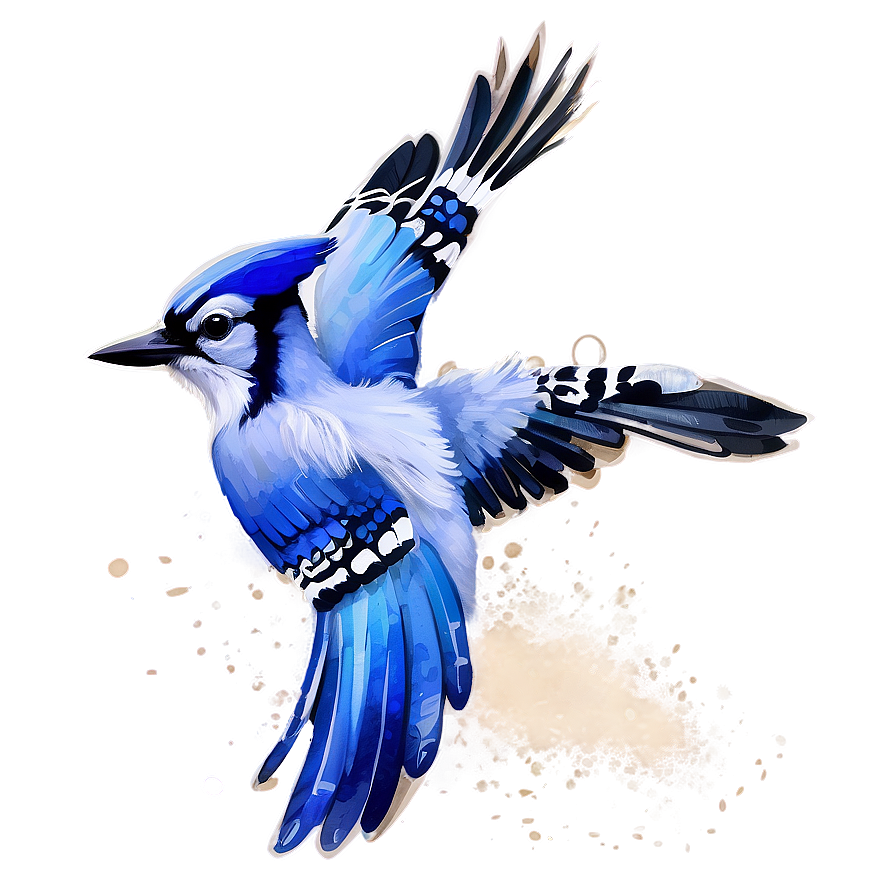 Blue Jay In Watercolor Splash Png Adc3 PNG Image