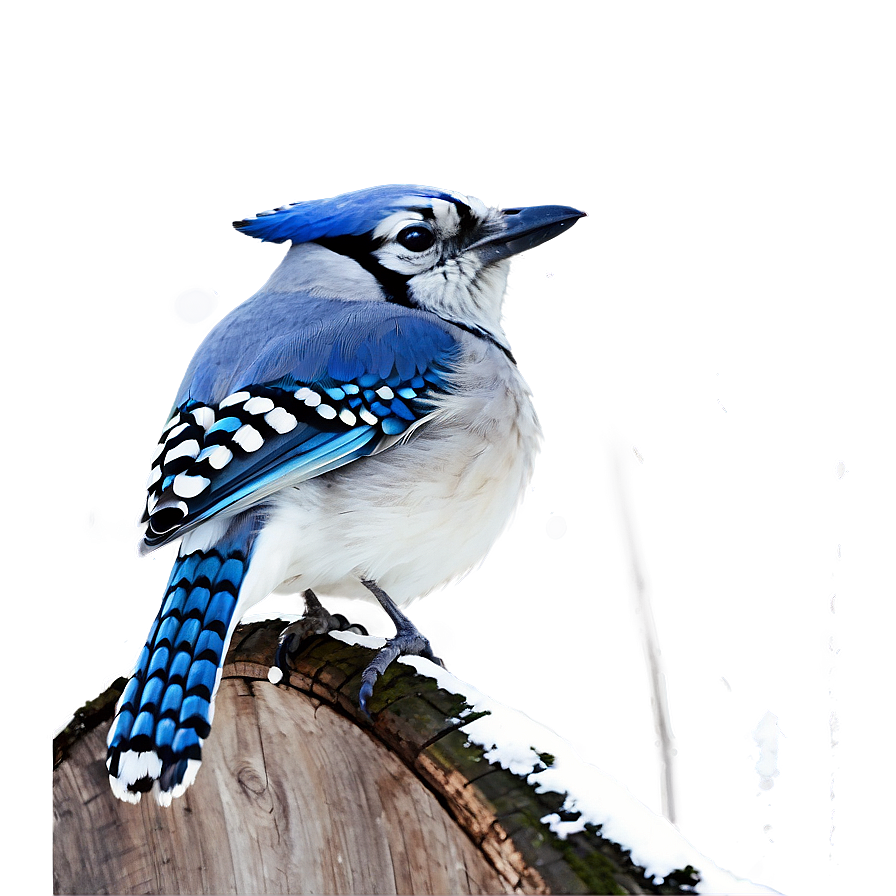 Blue Jay In Winter Scene Png Fel PNG Image