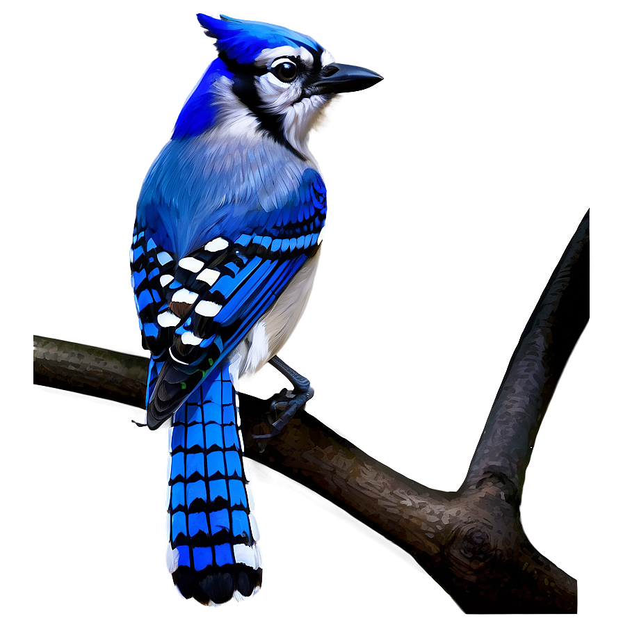 Blue Jay Perching Branch Png Jtr9 PNG Image