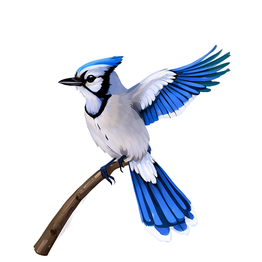 Blue Jay With Open Wings Png 63 PNG Image