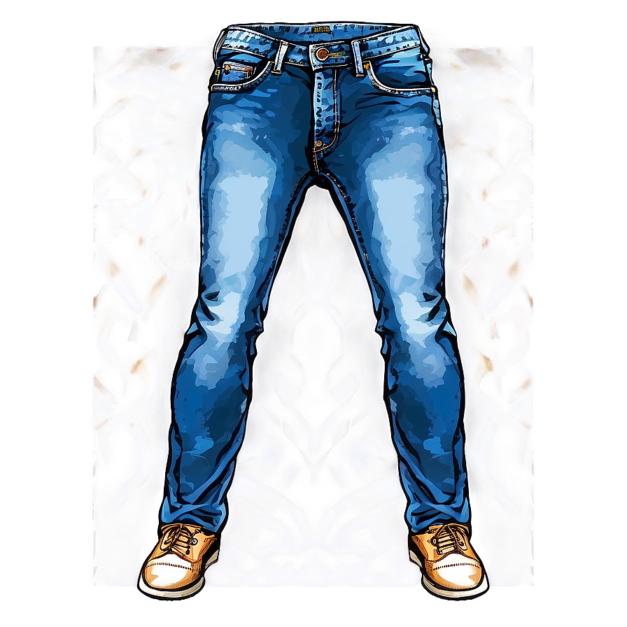 Blue Jeans With Fringe Png 06112024 PNG Image