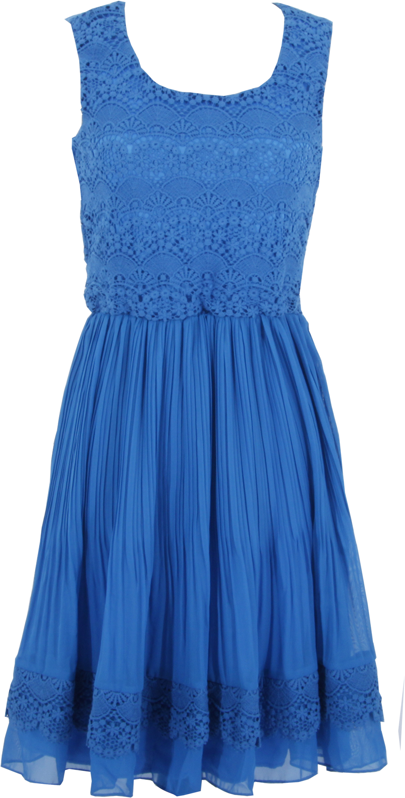 Blue Lace Skater Dress PNG Image