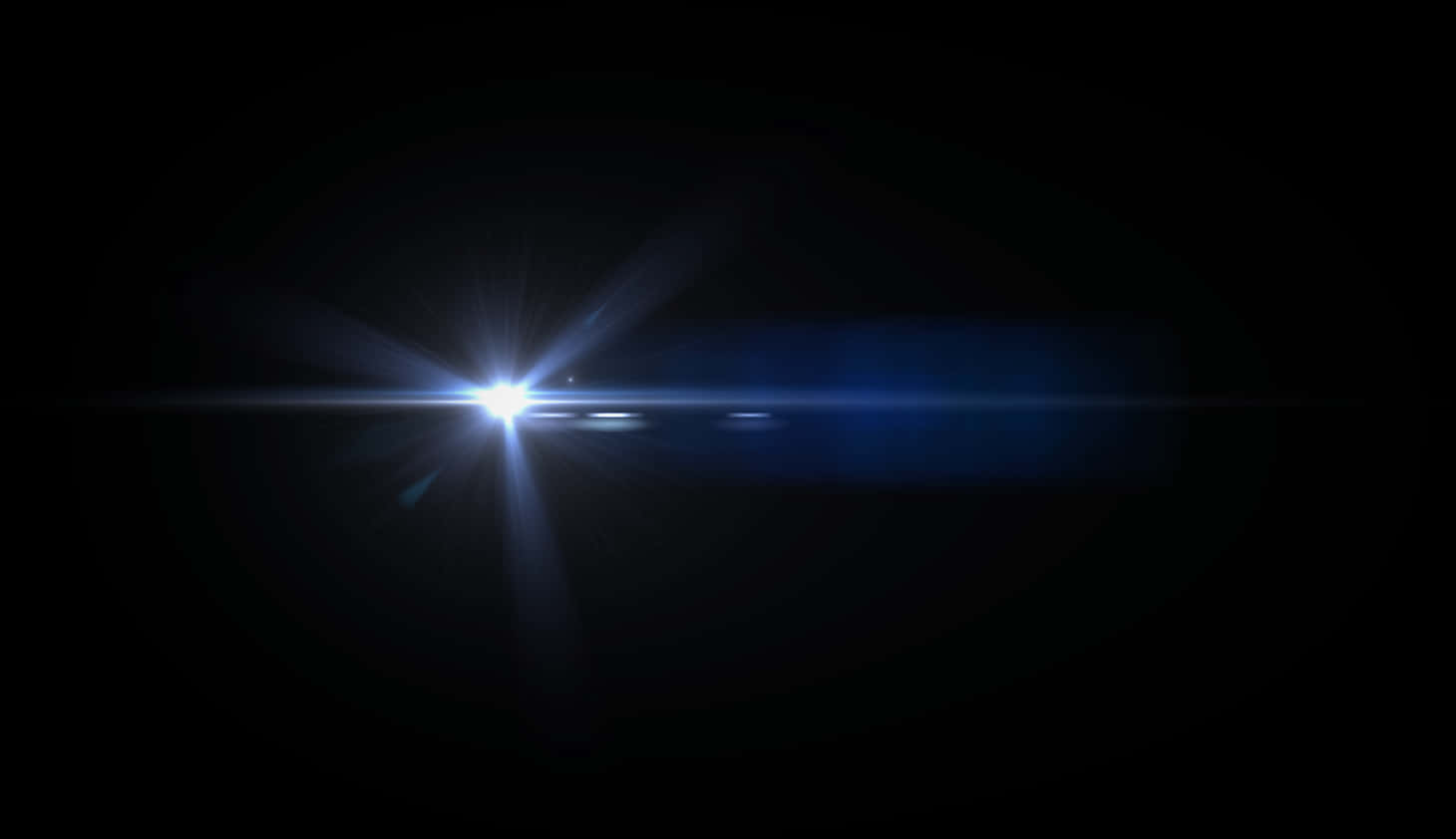 Blue Lens Flare Effect PNG Image