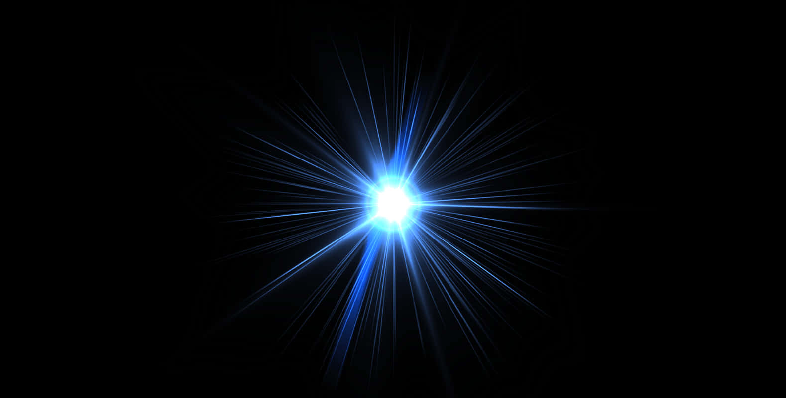 Blue Lens Flare Effect PNG Image