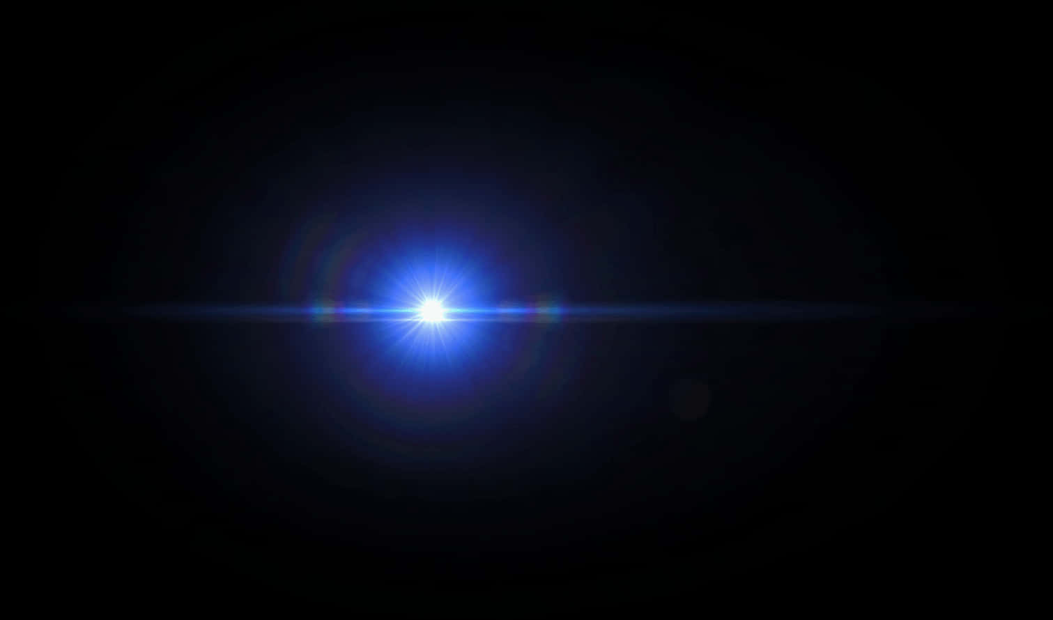 Blue Lens Flare Effect PNG Image