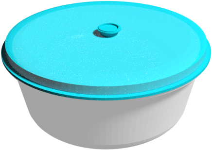 Blue Lid Plastic Tiffin Container PNG Image