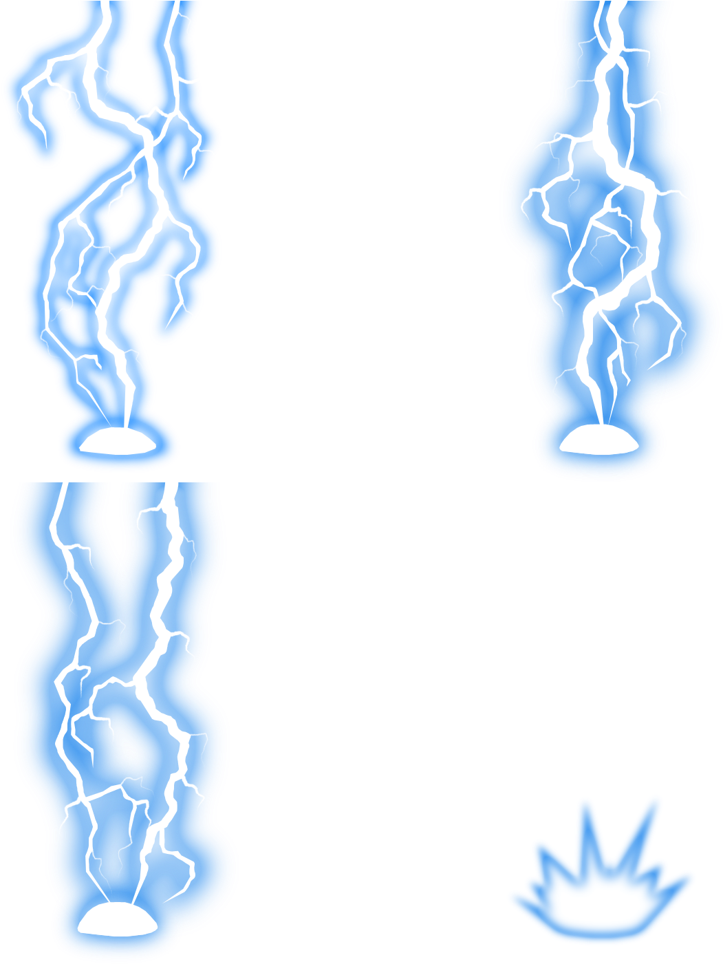 Blue Lightning Effects Graphic PNG Image