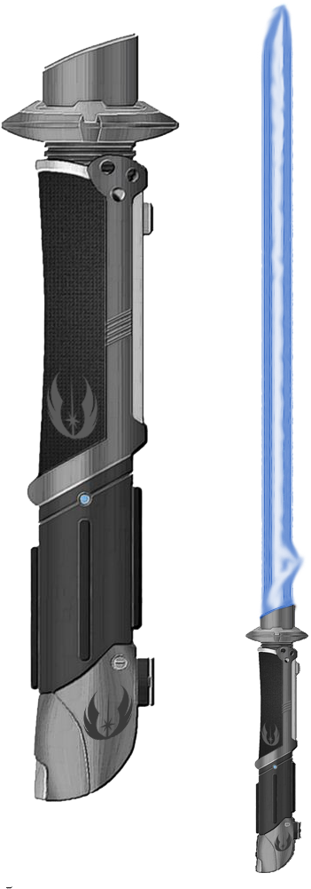 Blue Lightsaber Activatedand Hilt PNG Image