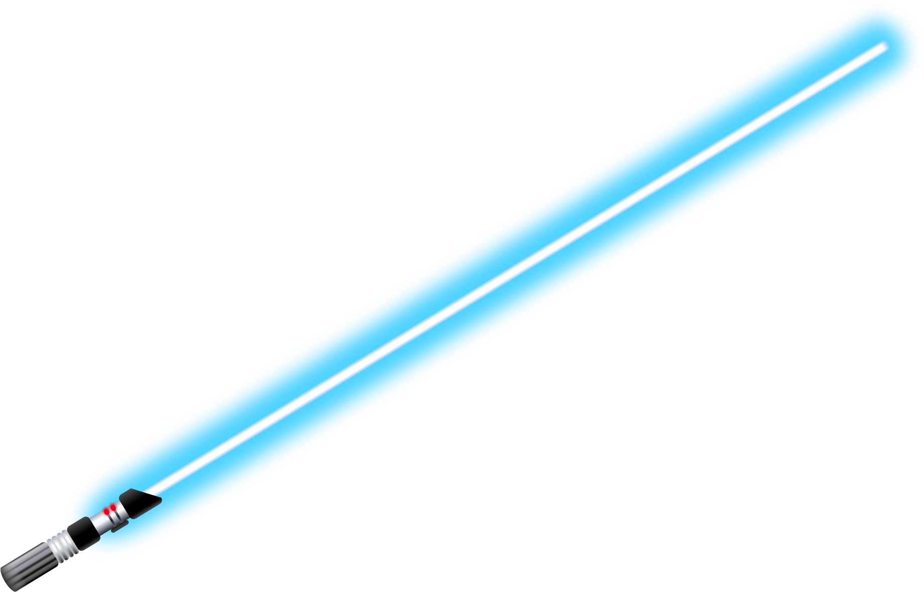 Blue Lightsaber Illustration PNG Image