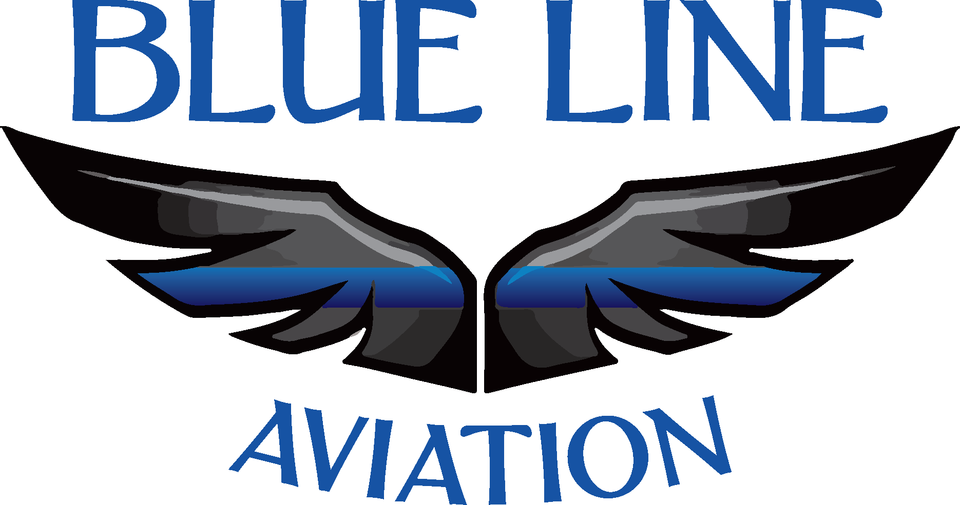 Blue Line Aviation Logo PNG Image