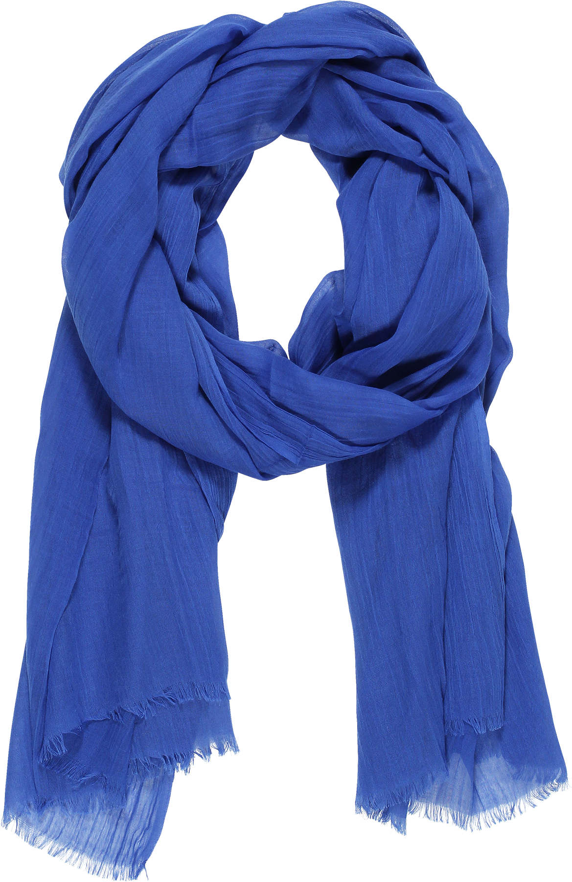 Blue Linen Scarf Isolated PNG Image