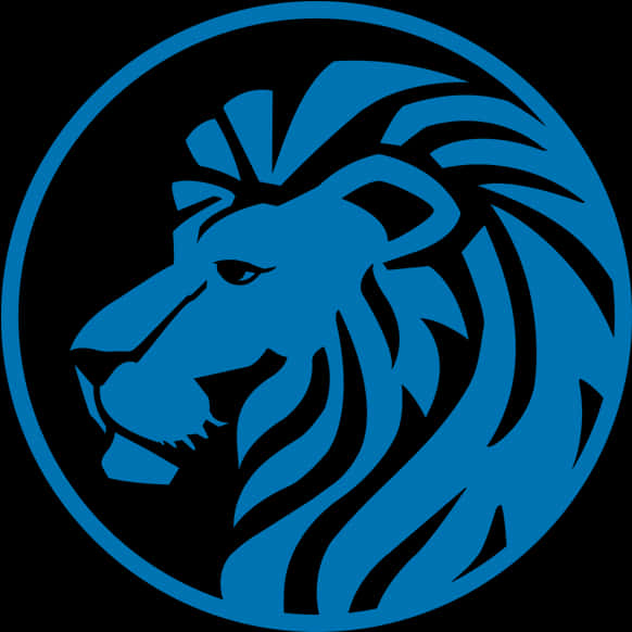 Blue_ Lion_ Logo_ Vector PNG Image