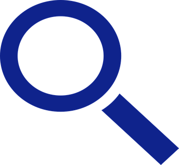 Blue Magnifying Glass Icon PNG Image