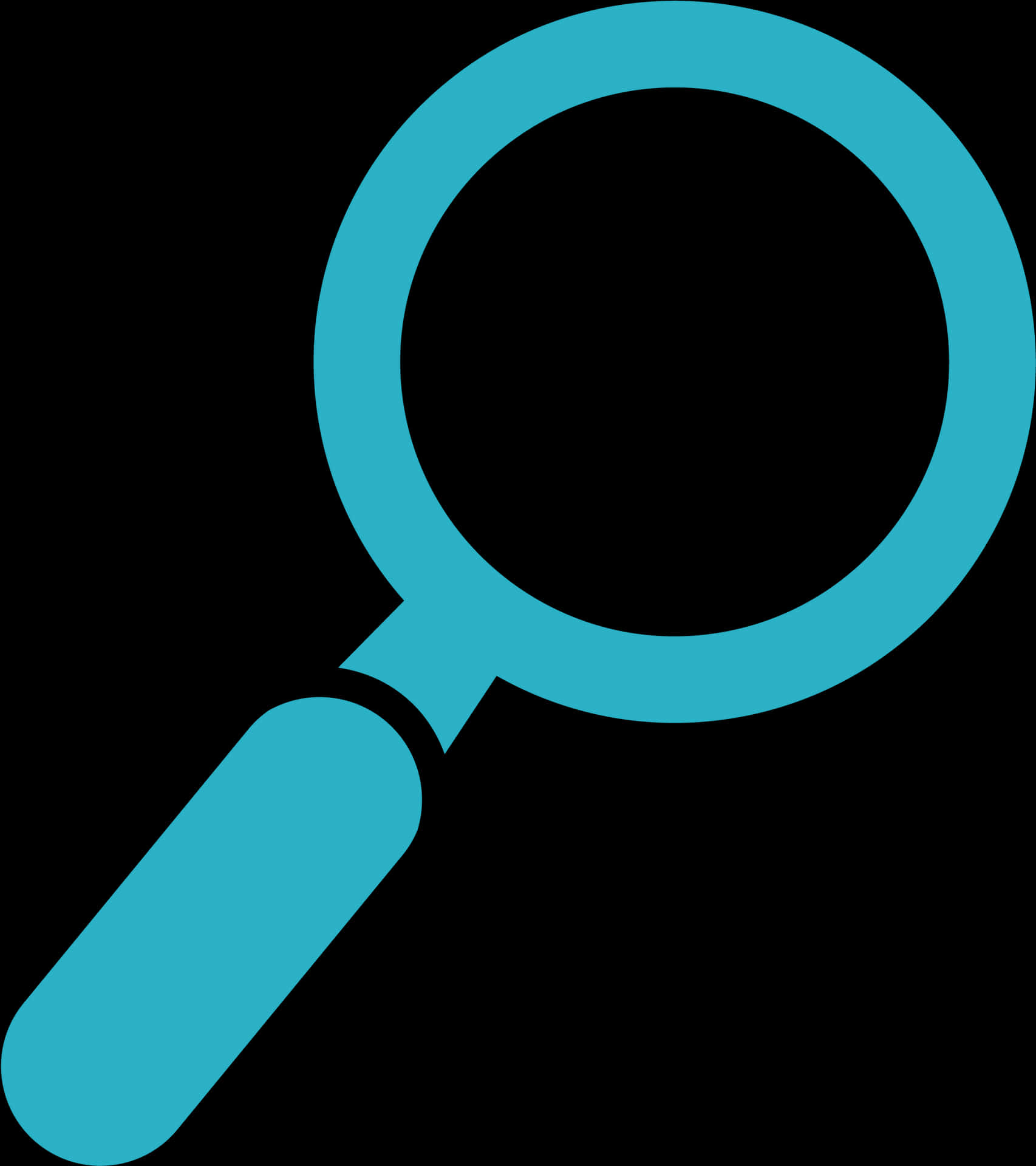 Blue Magnifying Glass Icon PNG Image