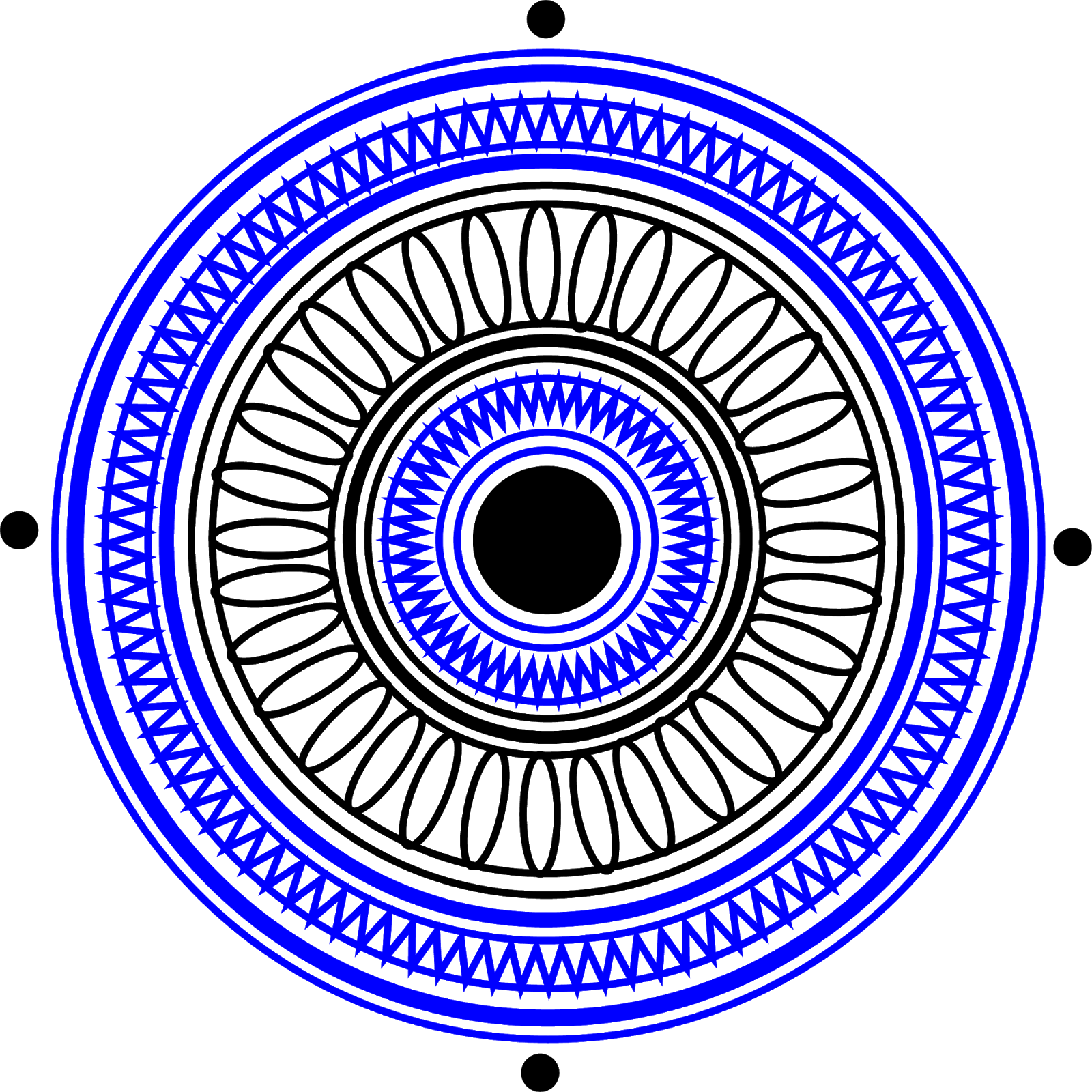 Blue Mandala Art Design PNG Image